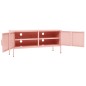 vidaXL Mueble para TV de acero rosa 105x35x50 cm