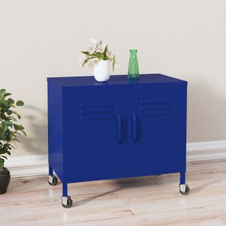 vidaXL Armario de almacenamiento acero azul marino 60x35x56 cm