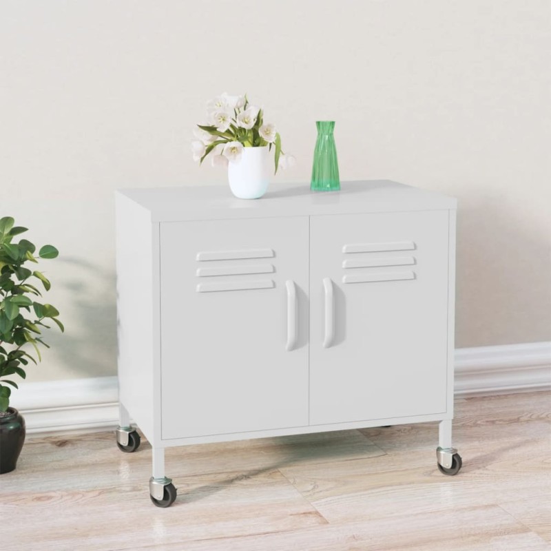 vidaXL Armario de almacenamiento acero blanco 60x35x56 cm vidaXL Armario de almacenamiento acero blanco 60x35x56 cm