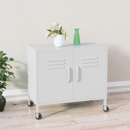 vidaXL Armario de almacenamiento acero blanco 60x35x56 cm