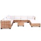 vidaXL Juego de sofás de 27 piezas ratán natural vidaXL Juego de sofás de 27 piezas ratán natural