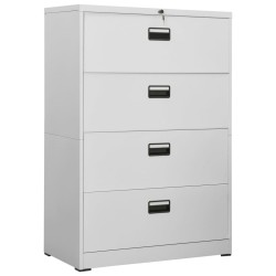 vidaXL Armario archivador de acero gris claro 90x46x134 cm