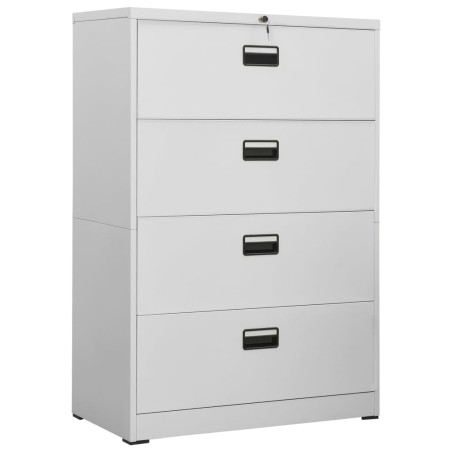 vidaXL Armario archivador de acero gris claro 90x46x134 cm