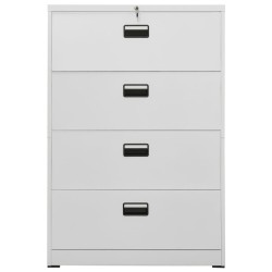 vidaXL Armario archivador de acero gris claro 90x46x134 cm