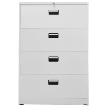 vidaXL Armario archivador de acero gris claro 90x46x134 cm
