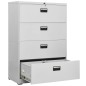 vidaXL Armario archivador de acero gris claro 90x46x134 cm vidaXL Armario archivador de acero gris claro 90x46x134 cm