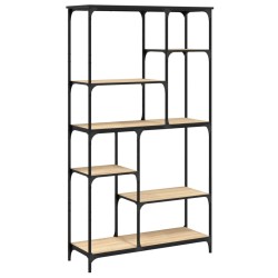 vidaXL Estantería madera ingeniería acero roble Sonoma 99x35,5x176 cm
