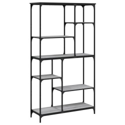 vidaXL Estantería madera de ingeniería acero Sonoma gris 99x35,5x176cm