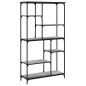 vidaXL Estantería madera de ingeniería acero Sonoma gris 99x35,5x176cm