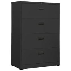 vidaXL Armario archivador de acero antracita 90x46x134 cm