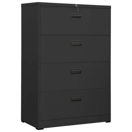 vidaXL Armario archivador de acero antracita 90x46x134 cm