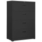 vidaXL Armario archivador de acero antracita 90x46x134 cm