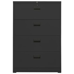 vidaXL Armario archivador de acero antracita 90x46x134 cm