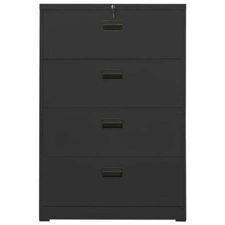 vidaXL Armario archivador de acero antracita 90x46x134 cm
