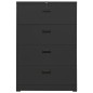 vidaXL Armario archivador de acero antracita 90x46x134 cm