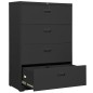 vidaXL Armario archivador de acero antracita 90x46x134 cm