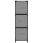 vidaXL Armario almacenaje de acero con 3 cajones tela gris 34x34x101cm