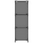 vidaXL Armario almacenaje de acero con 3 cajones tela gris 34x34x101cm