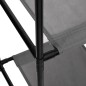 vidaXL Armario almacenaje de acero con 3 cajones tela gris 34x34x101cm