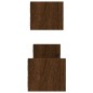 vidaXL Estantes de pared con barras 2 uds marrón roble 60x16x14 cm vidaXL Estantes de pared con barras 2 uds marrón roble 60x16x14 cm