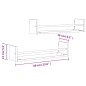 vidaXL Estantes de pared con barras 2 uds marrón roble 60x16x14 cm vidaXL Estantes de pared con barras 2 uds marrón roble 60x16x14 cm