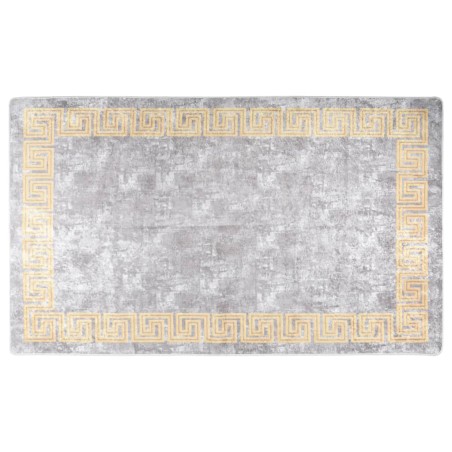 vidaXL Alfombra lavable antideslizante gris 120x180 cm