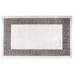 vidaXL Alfombra lavable antideslizante beige claro 120x180 cm