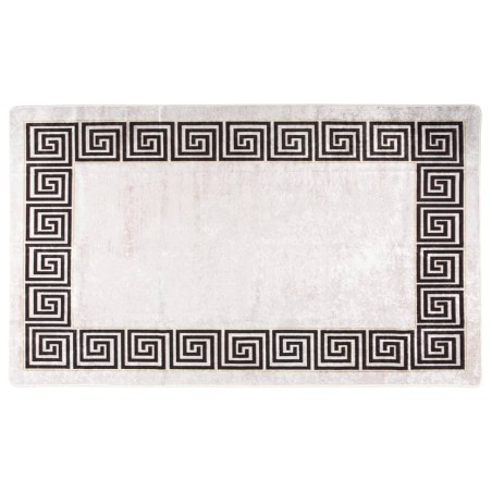 vidaXL Alfombra lavable antideslizante beige claro 120x180 cm