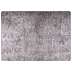 vidaXL Alfombra lavable antideslizante gris 120x180 cm