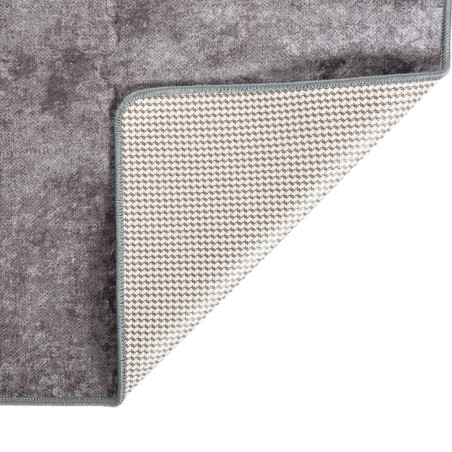 vidaXL Alfombra lavable antideslizante gris 120x180 cm