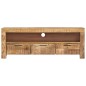 vidaXL Mueble para TV de madera maciza de mango rugosa 110x30x40 cm