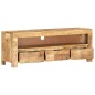 vidaXL Mueble para TV de madera maciza de mango rugosa 110x30x40 cm