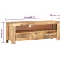 vidaXL Mueble para TV de madera maciza de mango rugosa 110x30x40 cm