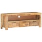 vidaXL Mueble para TV de madera maciza de mango rugosa 110x30x40 cm