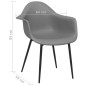 vidaXL Sillas de comedor 2 unidades gris PP vidaXL Sillas de comedor 2 unidades gris PP