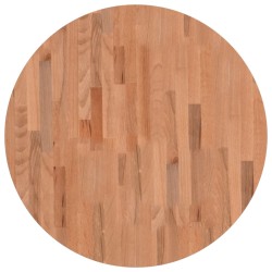 vidaXL Tablero redondo de madera maciza de haya Ø70x2,5 cm