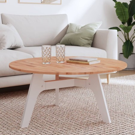 vidaXL Tablero redondo de madera maciza de haya Ø90x1,5 cm