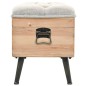 vidaXL Banco de almacenaje madera maciza de abeto 110 cm vidaXL Banco de almacenaje madera maciza de abeto 110 cm