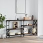 vidaXL Mesa consola madera de ingeniería marrón roble 150x29x76,5 cm