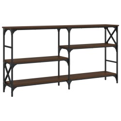 vidaXL Mesa consola madera de ingeniería marrón roble 150x29x76,5 cm