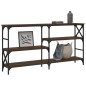 vidaXL Mesa consola madera de ingeniería marrón roble 150x29x76,5 cm