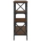vidaXL Mesa consola madera de ingeniería marrón roble 150x29x76,5 cm