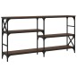 vidaXL Mesa consola madera de ingeniería marrón roble 150x29x76,5 cm