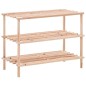 vidaXL Zapatero de 3 alturas madera maciza de abeto vidaXL Zapatero de 3 alturas madera maciza de abeto