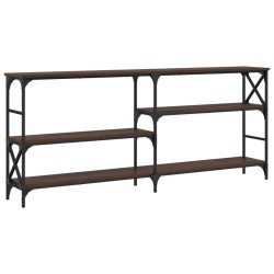 vidaXL Mesa consola madera de ingeniería marrón roble 180x29x76,5 cm