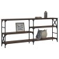vidaXL Mesa consola madera de ingeniería marrón roble 180x29x76,5 cm vidaXL Mesa consola madera de ingeniería marrón roble 180x29x76,5 cm