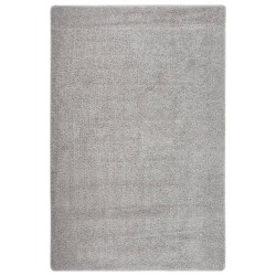 vidaXL Alfombra peluda antideslizante gris claro 200x290 cm
