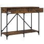 vidaXL Mesa consola madera de ingeniería roble ahumado 100x39x78,5 cm