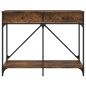 vidaXL Mesa consola madera de ingeniería roble ahumado 100x39x78,5 cm