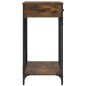 vidaXL Mesa consola madera de ingeniería roble ahumado 100x39x78,5 cm